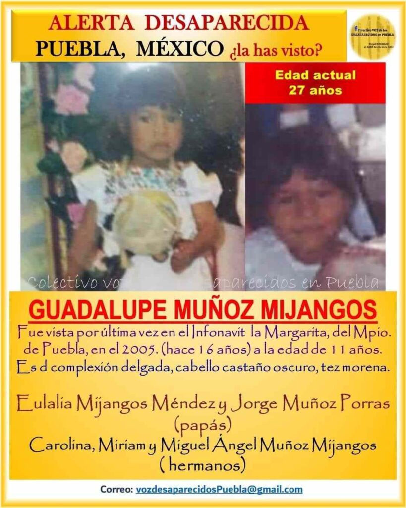 SE BUSCA: Guadalupe desapareció cuando tenía 11 años en La Margarita, así luciría en 2023