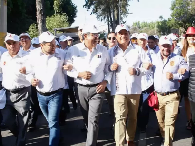 Día Internacional del Trabajo: Sergio Salomón marcha con sindicatos en Puebla