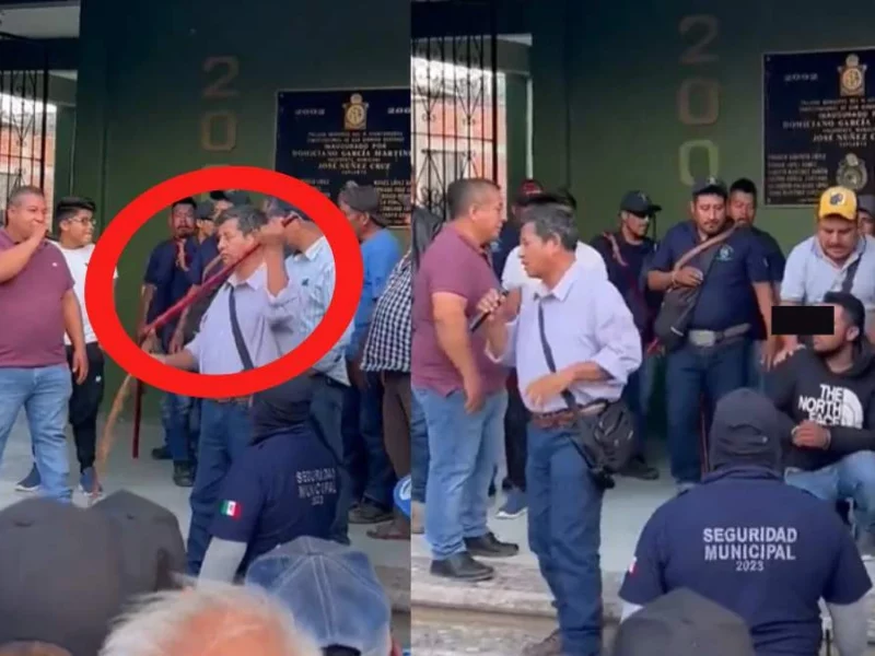 Golpean con un palo a presunto extorsionador en Tlacolula, Oaxaca