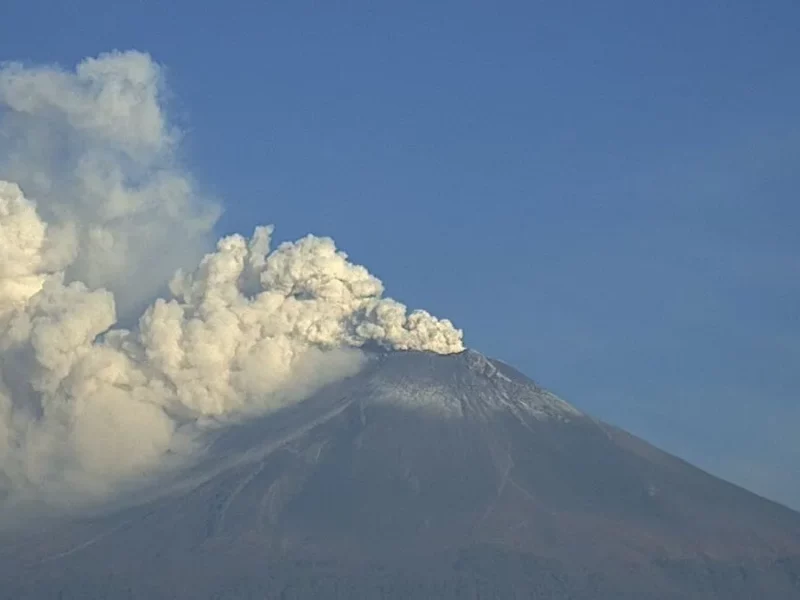 Reporte del Popocatépetl: tremor de mediana a baja intensidad