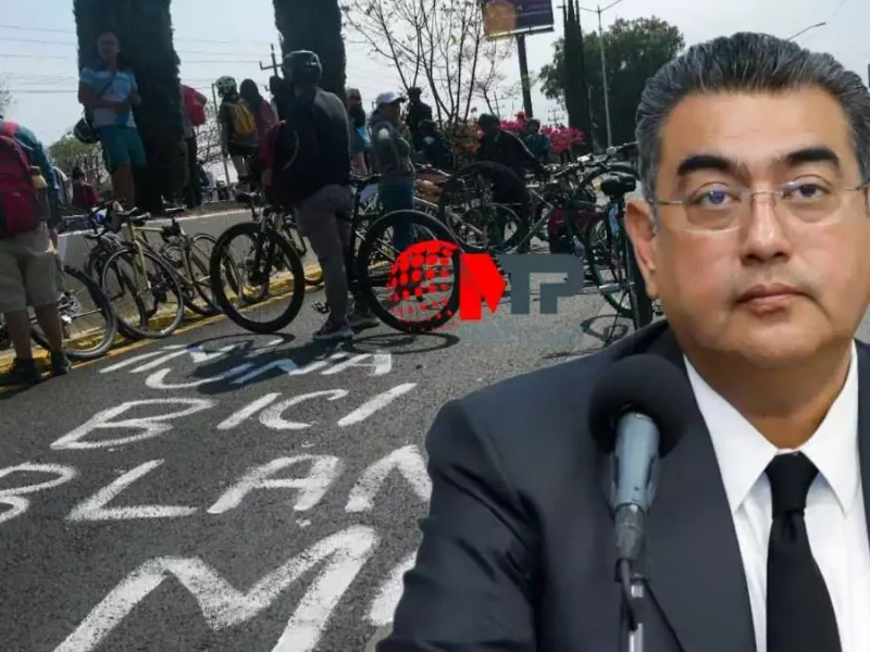 Respetar al peatón y ciclista, el llamado de Sergio Salomón a automovilistas de Puebla