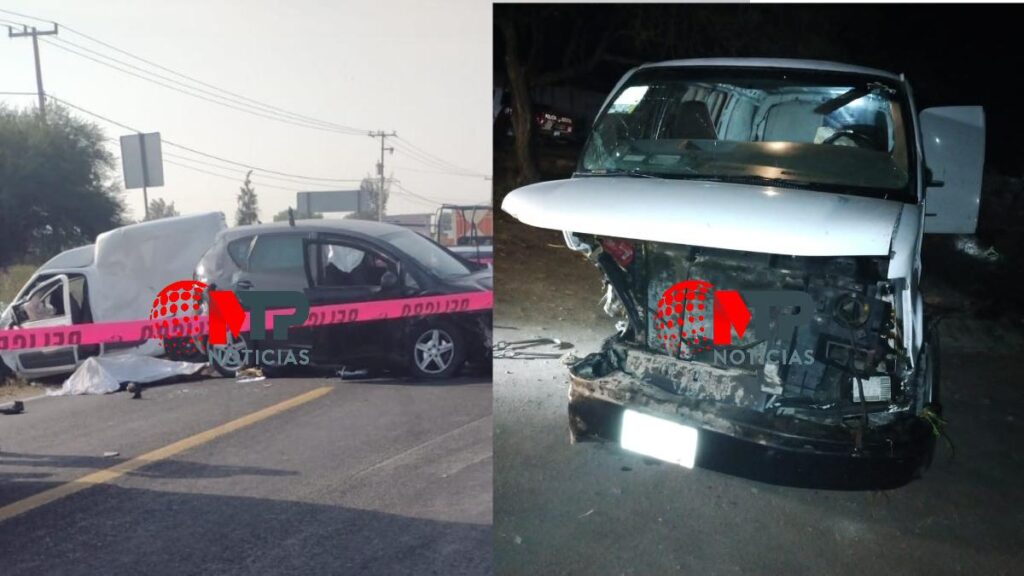 Un muerto y cuatro lesionados: saldo de dos accidentes viales en Puebla