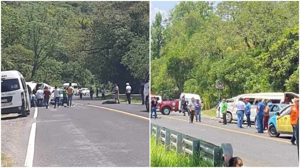 Volcadura de combi deja 14 lesionados en carretera de Juan Galindo
