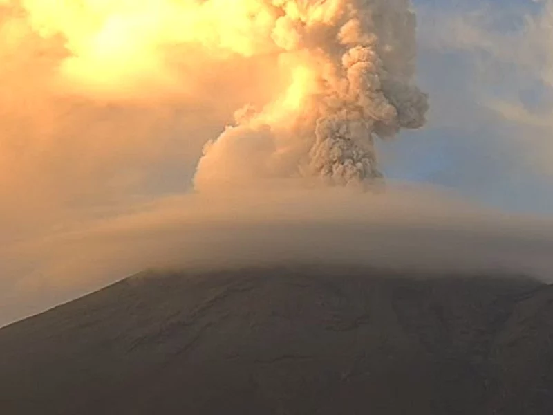Sin bombas de lava y ceniza en las últimas 24 horas el volcán Popocatépetl