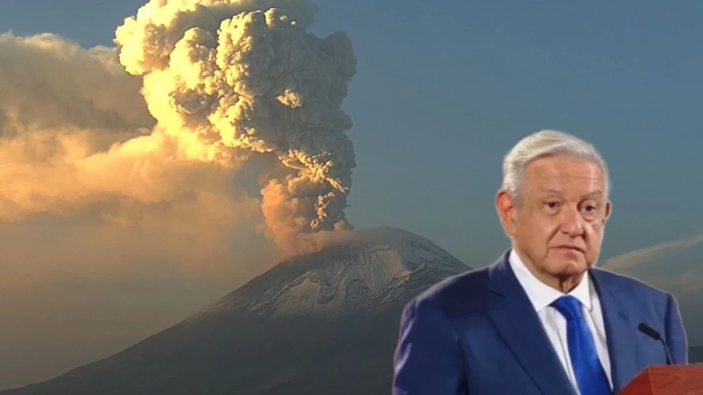 ¡Calmados! Volcán Popocatépetl disminuye actividad, asegura AMLO