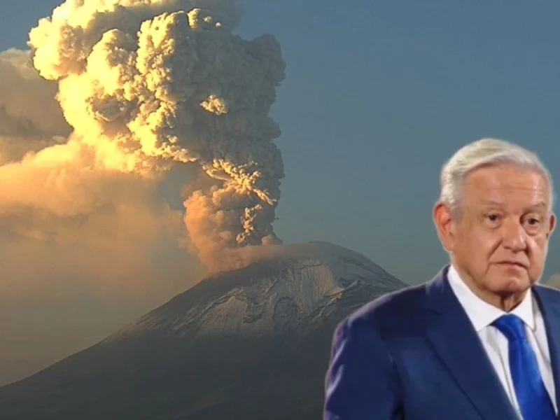 ¡Calmados! Volcán Popocatépetl disminuye actividad, asegura AMLO