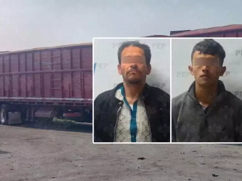 Detienen a Dante y a Santiago por privar de la libertar a 4 personas en un tráiler en Atlixco