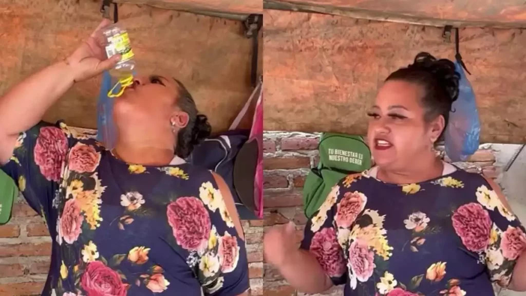 Doña Chela bebe cerveza o Tonayán en segundos