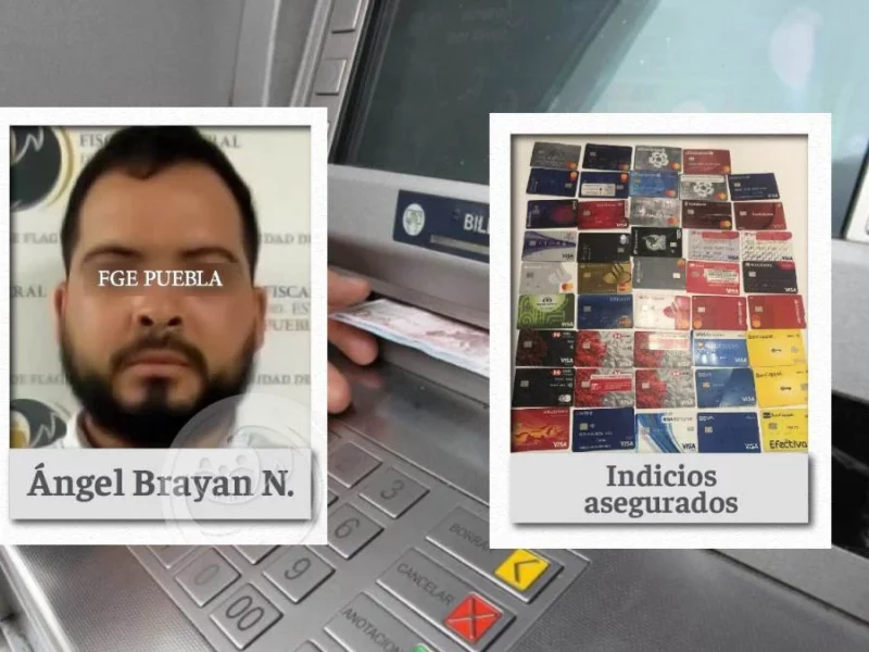 Ángel Brayan roba tarjeta a hombre para cometer fraude en cajero de San Pedro Cholula, ya fue detenido
