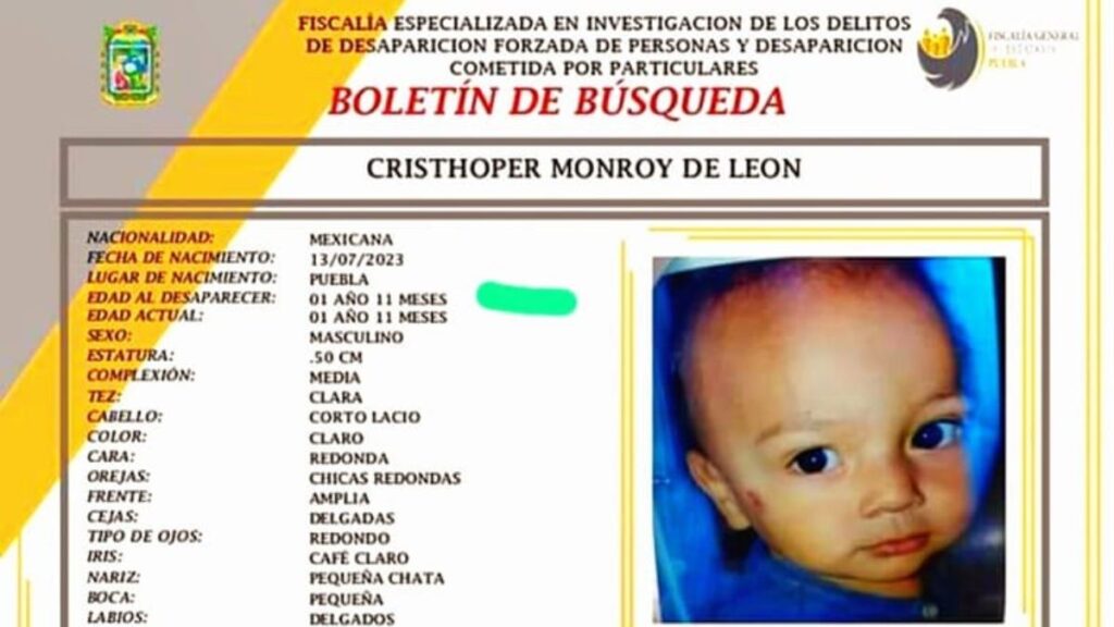 Bebé Christopher desaparece en la puerta de su casa y entre lluvia en Atlixco, Puebla
