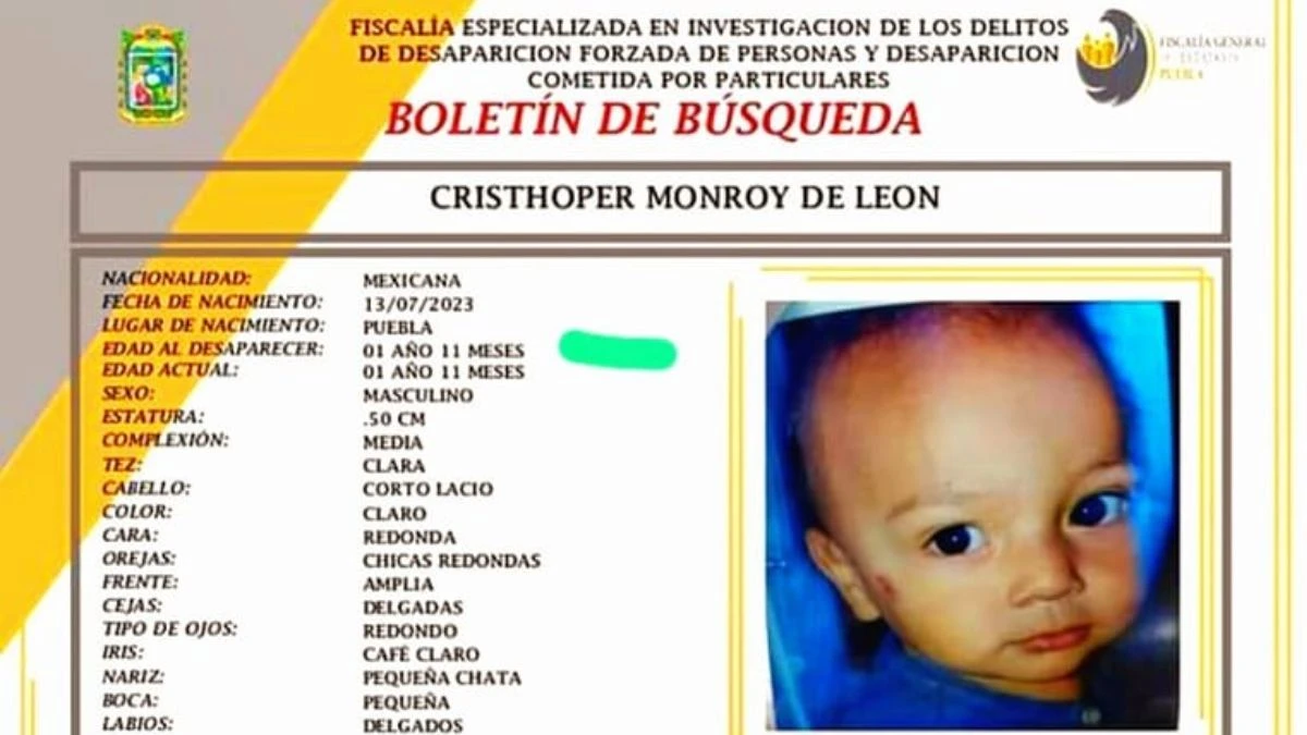 Bebé Christopher desaparece en la puerta de su casa y entre lluvia en Atlixco, Puebla