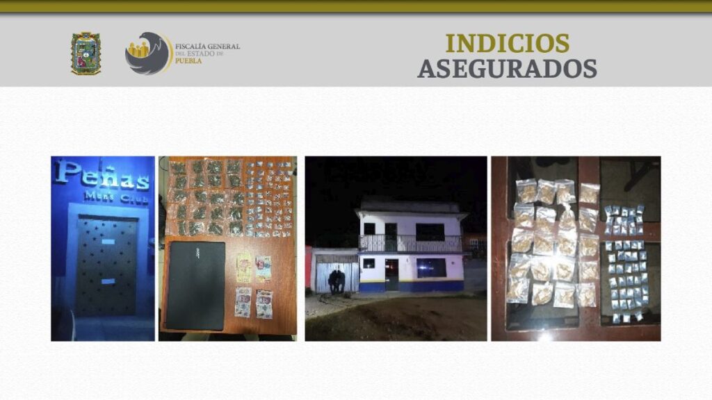 Drogas decomisadas y casa cateada en Zacatlán, Puebla