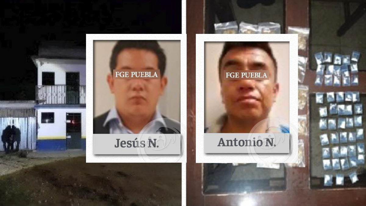 Detienen a Jesús y Antonio por posesión de 138 dosis de droga en Zacatlán