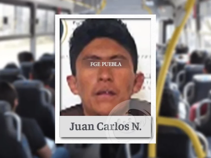 Juan Carlos intentó asaltar a chofer de transporte público en Tecali, pero pasajeros lo agarraron