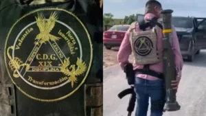 Exhiben video de presunto integrante del Cártel del Golfo con lanzacohetes en Tamaulipas