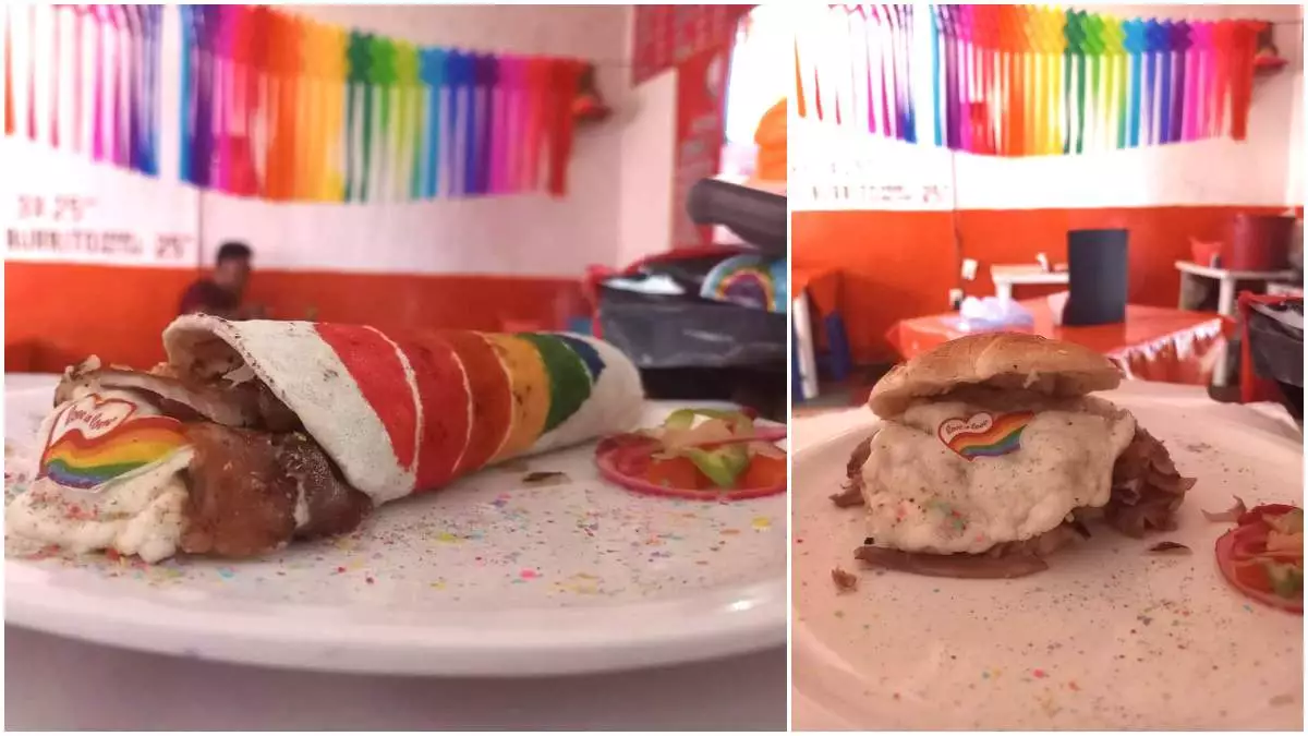 Mes del orgullo LGBTIQ: taquería poblana lo celebra con 'tacorgullo' y la 'quesoporte'