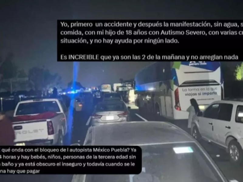 Bloqueo en la autopista México-Puebla: "estamos secuestrados"