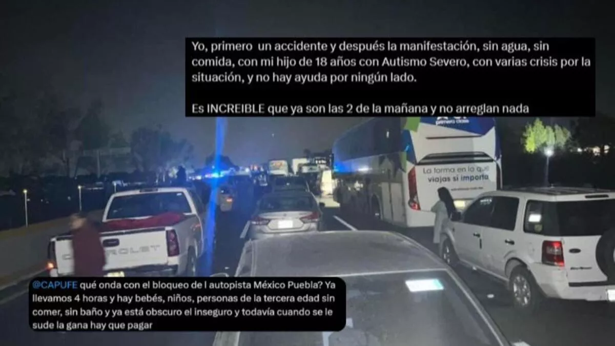 Bloqueo en la autopista México-Puebla: "estamos secuestrados"