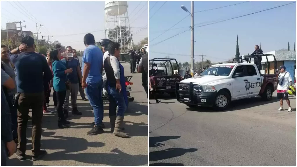 Vecinos de Agua Santa bloquean la 11 Sur, denuncian la instalación de ambulantes