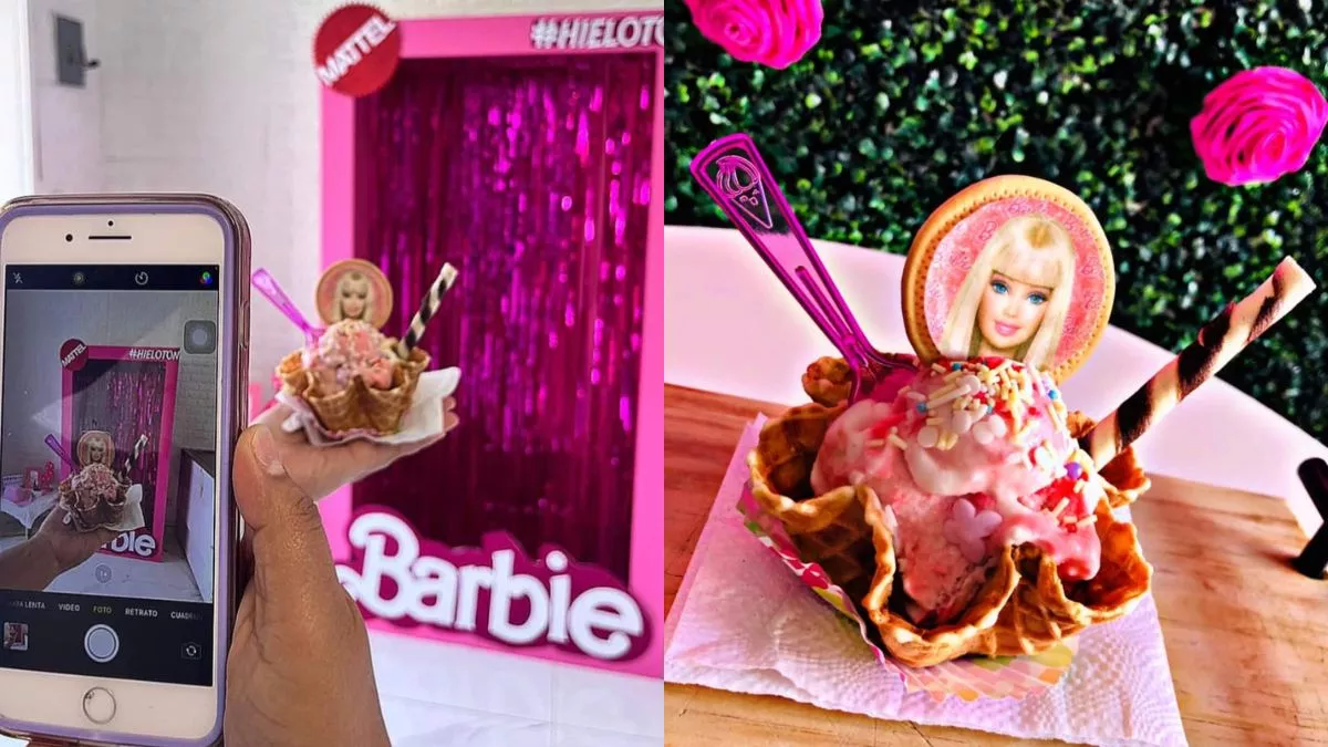Barbie helado en heladería de Cholula