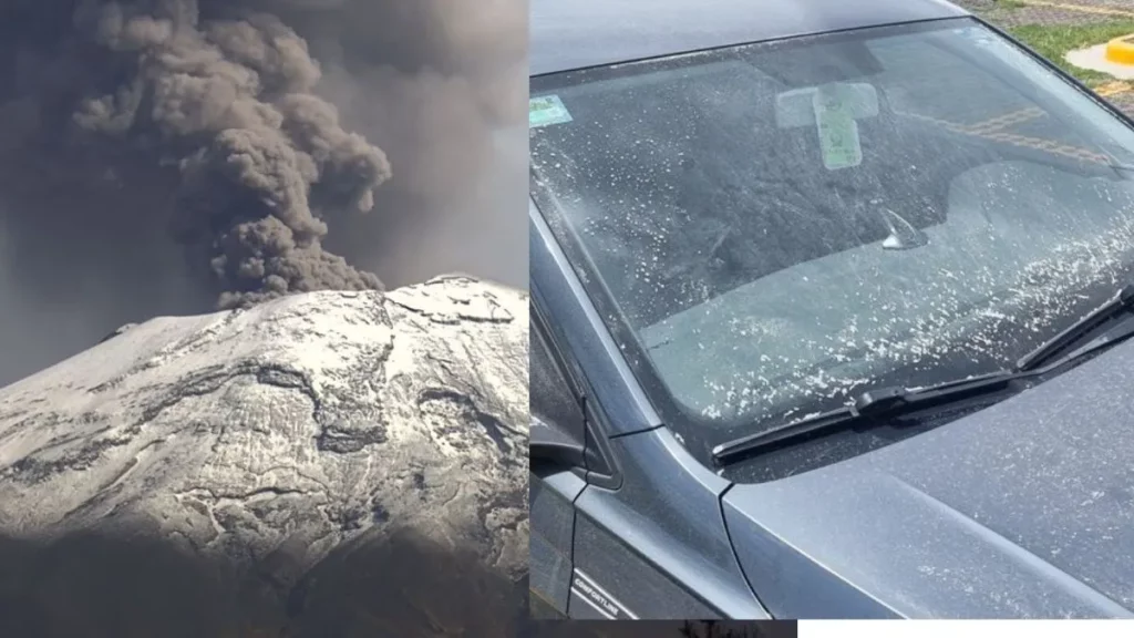 Caída ceniza del Popocatépetl en CDMX