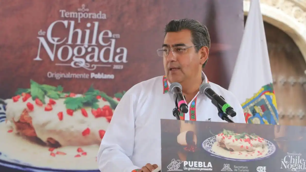 Chile en Nogada, origen y orgullo de Puebla Sergio Salomón al iniciar temporada 2023