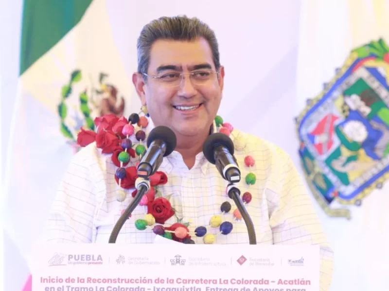 Con 42 MDP, Sergio Salomón inicia rehabilitación de la carretera La Colorada-Acatlán