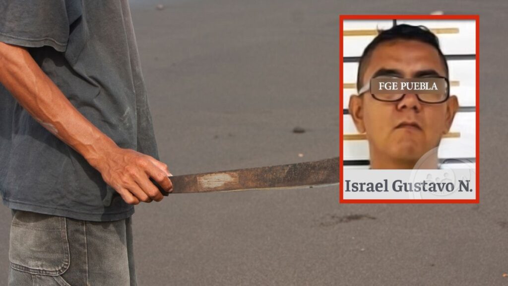Detienen a Israel agredir a hombre con un machete en Izúcar