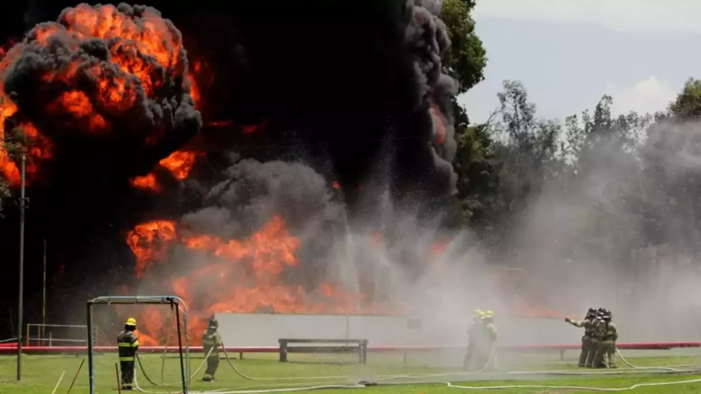 Simulacro de emergencia química en Puebla