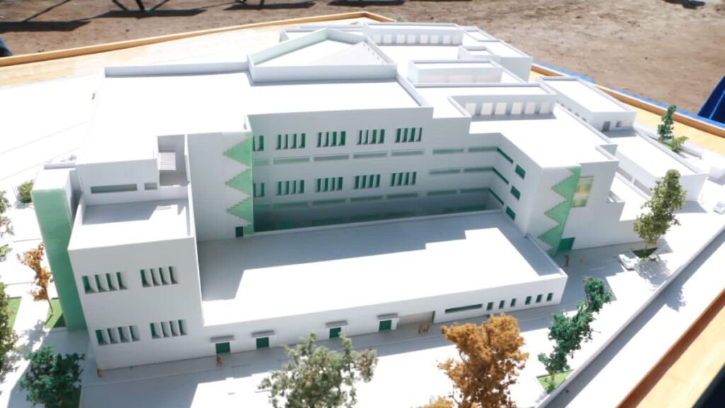 Maqueta del nuevo hospital IMSS San Alejandro en Puebla.