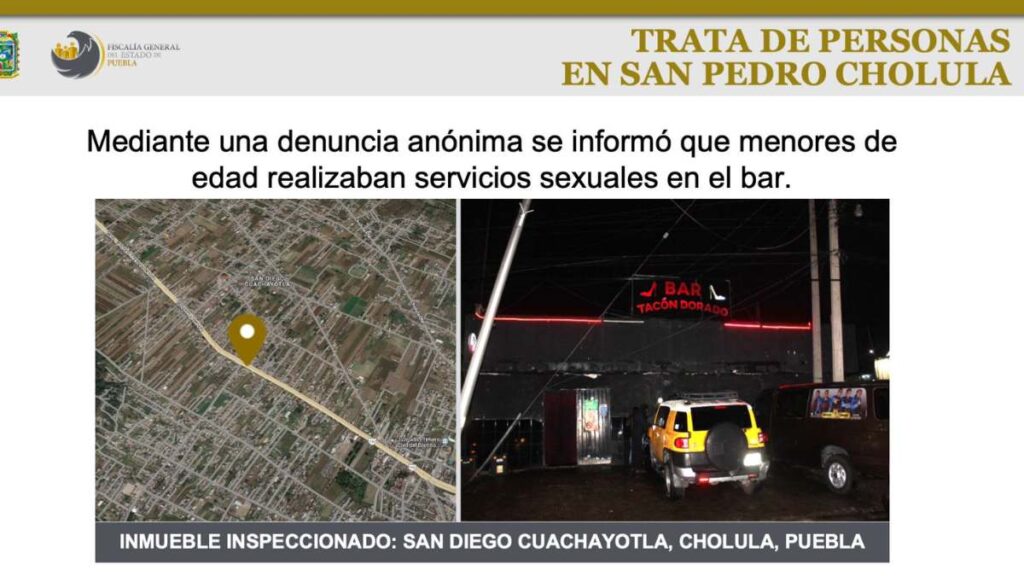 Rescatan a menores de bar de Cholula, eran víctimas de trata y explotación sexual