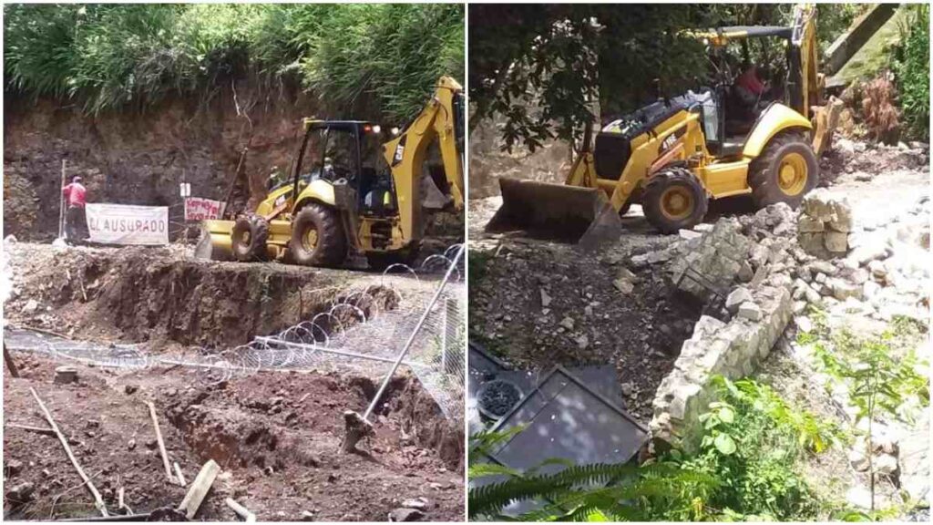 Denuncian a constructora particular de explotar manantiales en Huauchinango