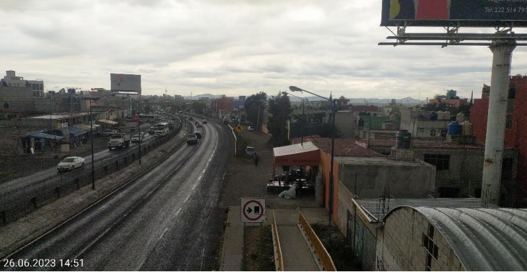 Vialidad en zona de la Central de Abasto en Puebla.