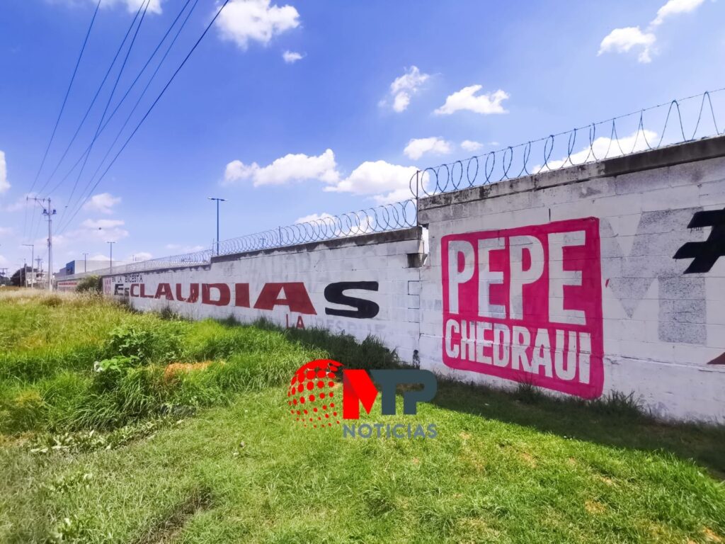 Bardas pintadas promocionando a Pepe Cchedraui