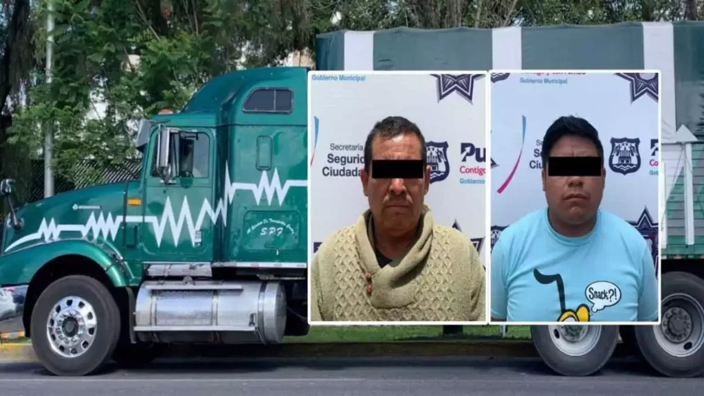 Godofredo y Mauricio detenidos por robo de camión sobre la México-Puebla