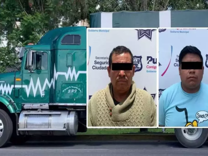 Godofredo y Mauricio detenidos por robo de camión sobre la México-Puebla