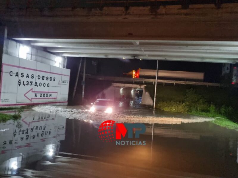 ¡Otra vez en Coronango! Se inunda Puente Los Ángeles