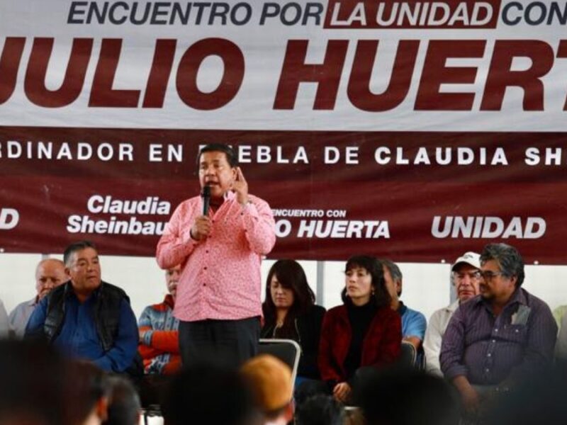 Julio Huerta suma a transportistas a favor de Sheinbaum en Puebla