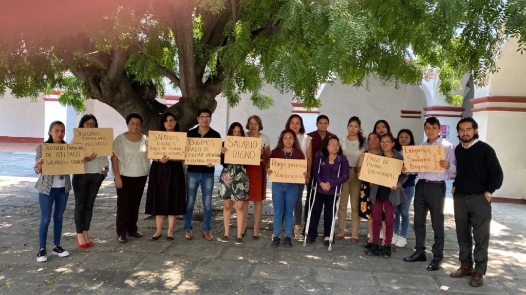 Trabajadores del Poder Judicial protestan por mejoras salariales