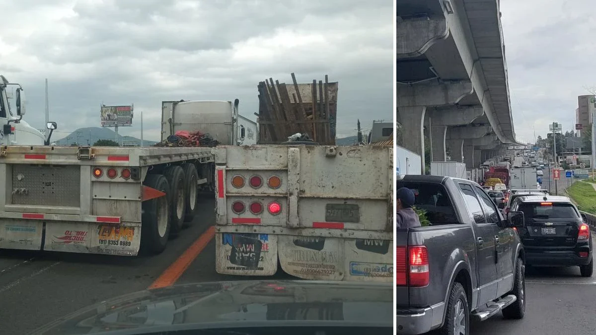 Caos vial en la México-Puebla: obras de mantenimiento colapsan el tránsito