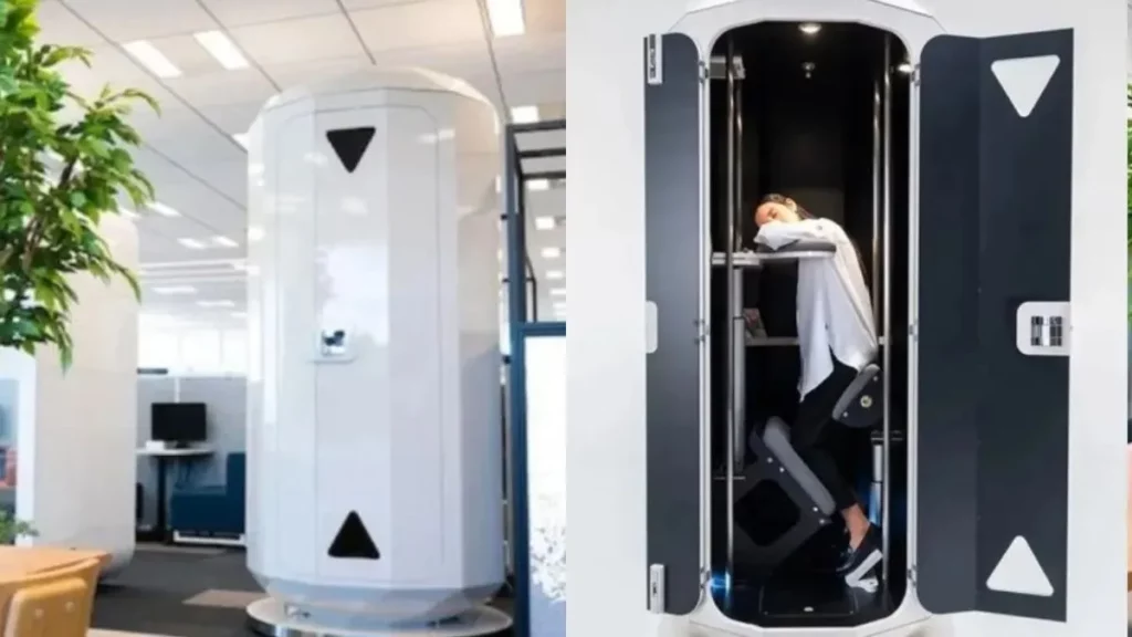 ¿Una siestecita en el trabajo? Crean capsula para dormir de pie en horas laborales