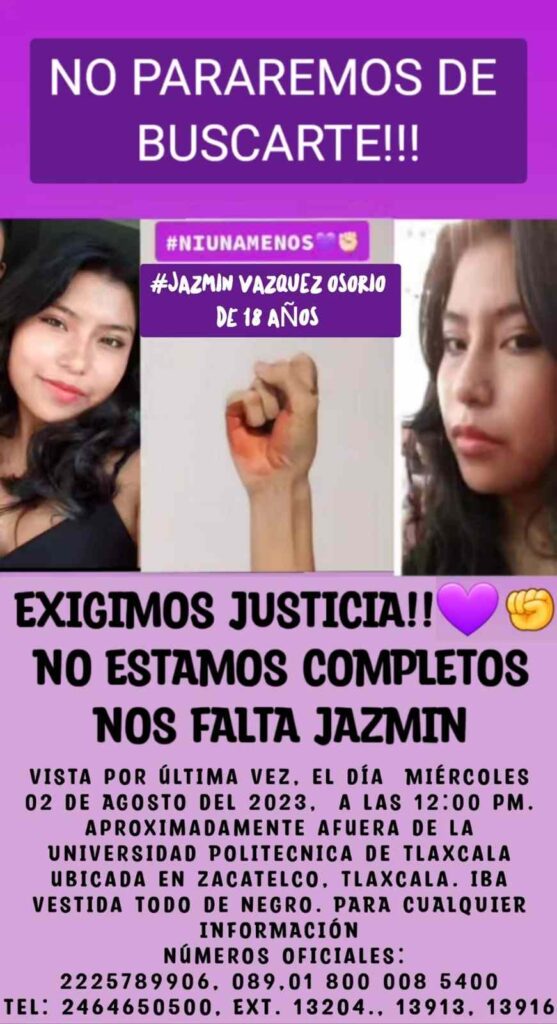 Caso Jazmín Vázquez: detienen a Alfredo, acusado de su desaparición en Tlaxcala