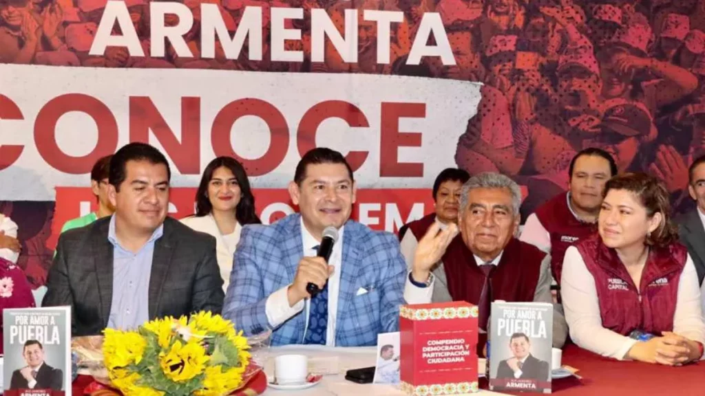 Los expresidentes sumados a Armenta en Puebla