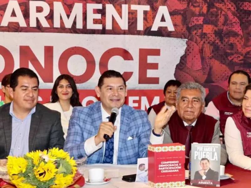 Los expresidentes sumados a Armenta en Puebla