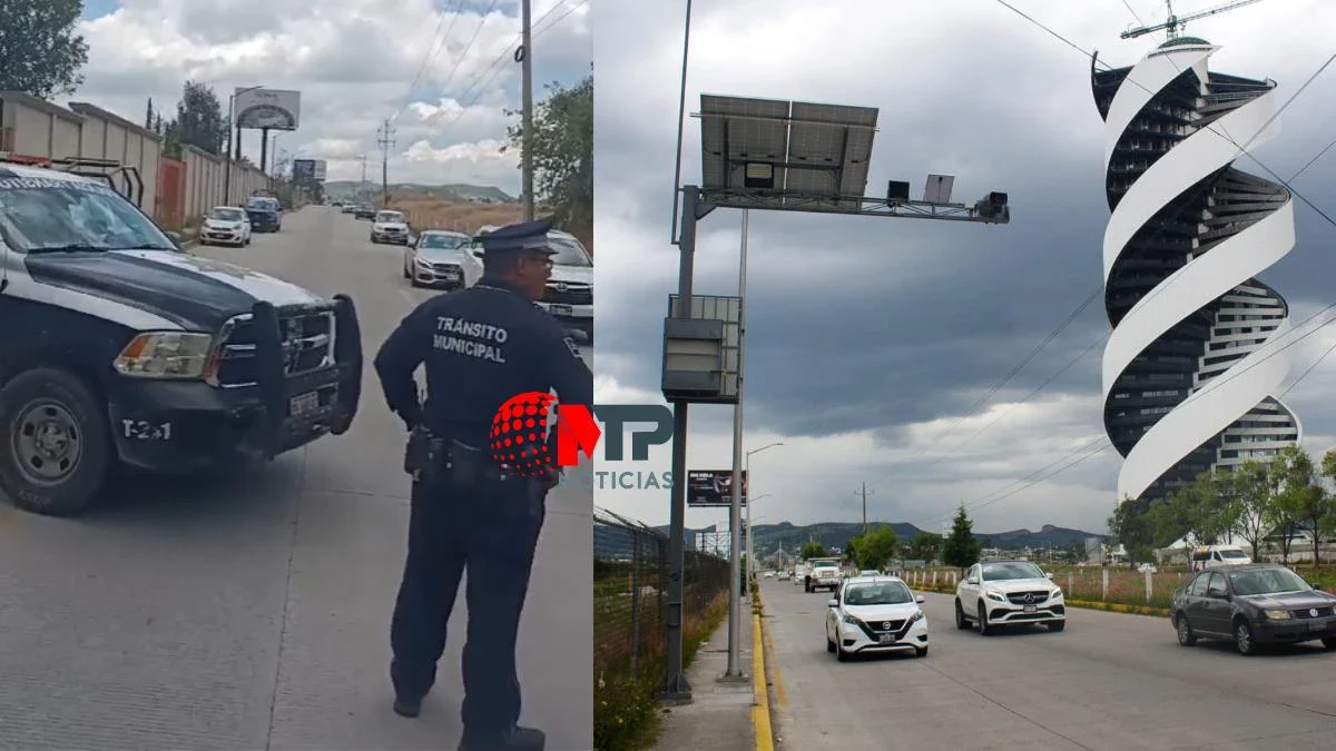 Infraccionan a 6 automovilistas por exceder cinemómetros en lateral de Vía Atlixcáyotl