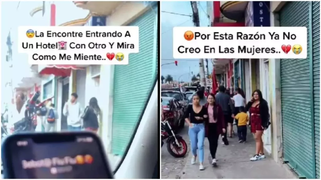 “Estoy con mi mamá”: novio descubre a su pareja entrando a un hotel con otro