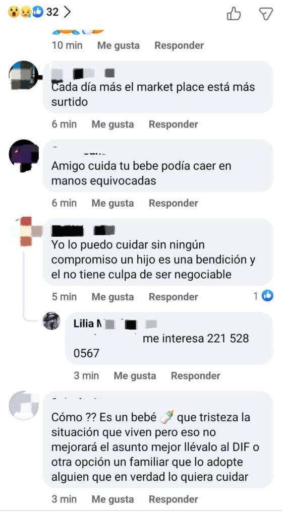 Capturas de pantalla donde se observan los comentarios de redes sociales