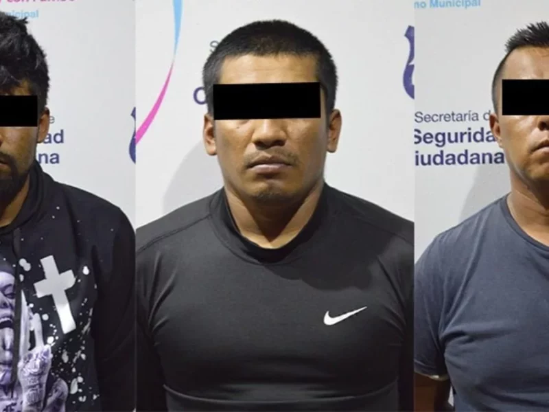 Guillermo, Eduardo y Martiniano son detenidos con armas de fuego en colonia 10 de Mayo