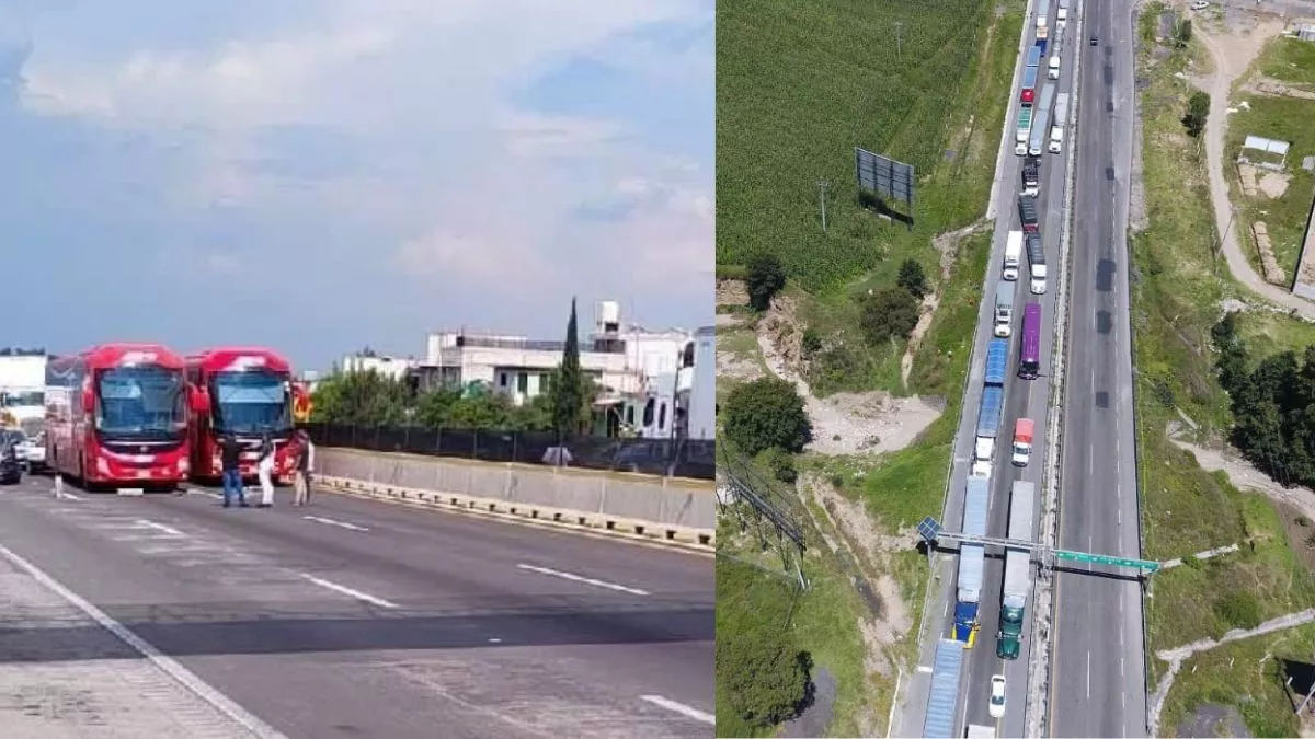 Reabren autopista México-Puebla usaron a niños en protesta