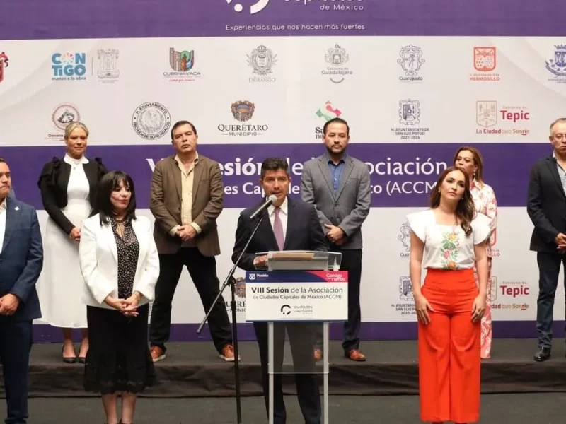 Reunión de alcaldes de ciudades capitales en Puebla eligen a Alicia Bustamante como nueva presidenta